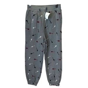 New Liam & James Boys Embroidered Guitar Gray Sweatpants Joggers Size 5T NWT